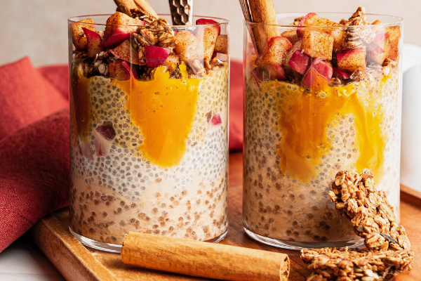 Pumpkin Spice Chia Pudding Oats Parfait